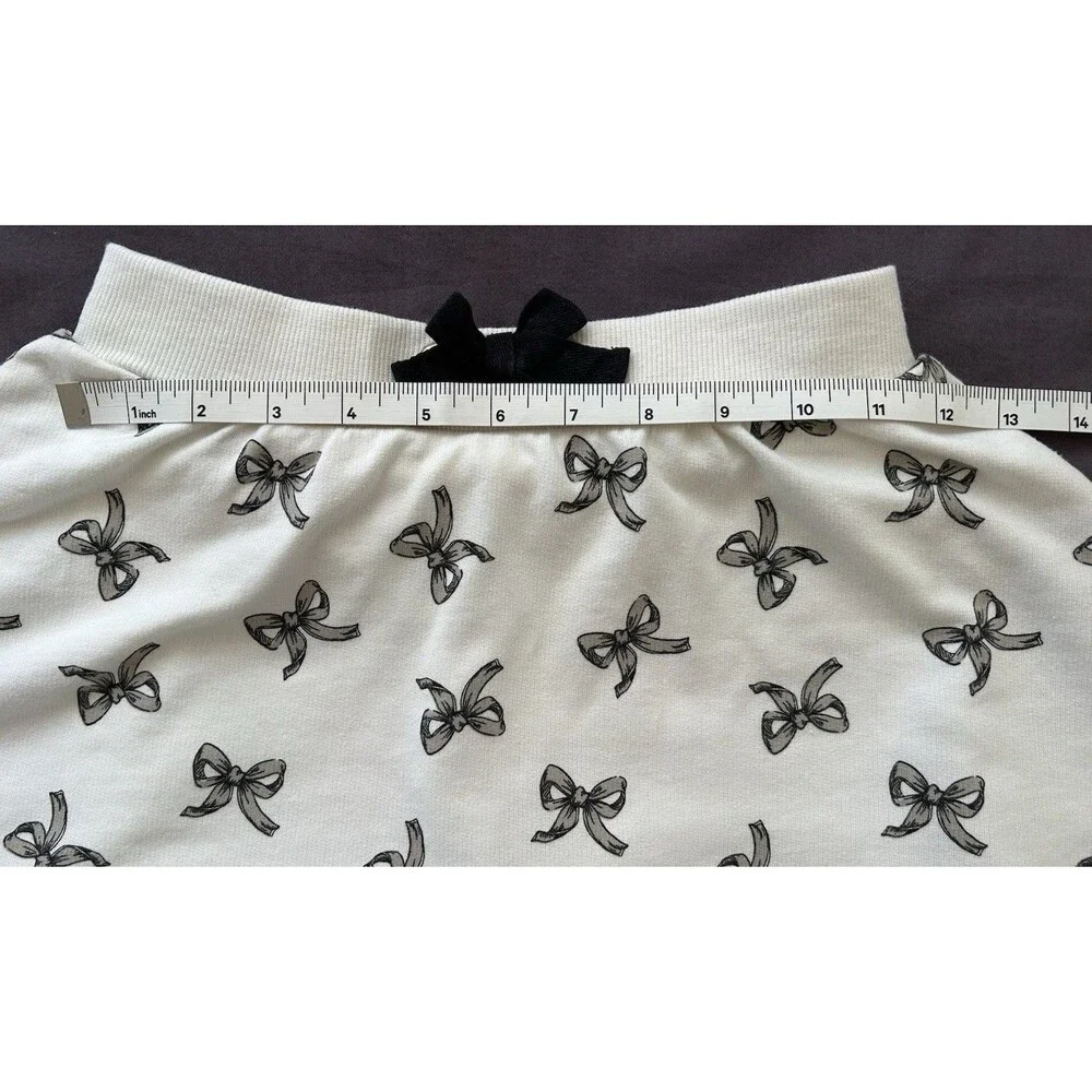 Rachel Zoe Girls Bow Sweatshirt Skort Set Size M 7 8 NWOT Outfit Cream